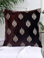 Crown Brown embroidered decorative cushion cover, elegant design