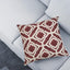 Red cotton cushion cover with diamond pattern, stylish and cozy