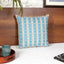 Embroidered cotton cushion cover with decorative patterns