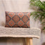 Velvet red pillow cover with elegant diamond design