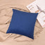 Plain navy blue sofa cushion cover with a soft, smooth texture