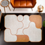 Unique orange hand-tufted wool carpet with artistic design