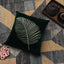 Chinar Embroidered Bottle Green Cushion Cover – Elegant Decor