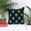 Elegant Crown Green Embroidered Decorative Cushion Cover