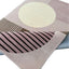 Modern pink geometric wool rug – abstract hand-tufted carpet