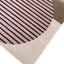 Modern pink geometric wool rug – abstract hand-tufted carpet