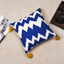 Blue Bohemia Zig-Zag Printed Cushion Cover