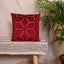 Prism Embroidered Design Red Cushion Cover