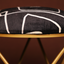 Black Abstract Printed Suede Fabric Cross Metallic Stool