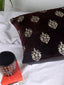 Crown Turquoise Embroidered Decorative Cushion Cover