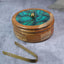 Tropical-themed roti box with vibrant design and secure lid