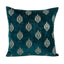 Crown Turquoise Embroidered Decorative Cushion Cover