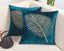 Chinar Embroidered Decorative Turquoise Cushion Cover