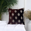 Crown Brown Embroidered Decorative Cushion Cover