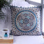 Decorative Flowery Embroidered Cotton Cushion Cover