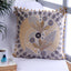 Embroidered Cotton Yellow Cushion Cover