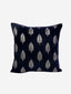 Palm Embroidered Decorative Blue Cushion Cover