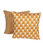 Glint Printed Yellow Cotton Cushion Cover (Set of 2)