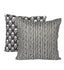 Glint Printed Grey Cotton Cushion Cover (Set of 2)