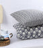 Glint Printed Grey Cotton Cushion Cover (Set of 2)