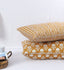 Glint Printed Yellow Cotton Cushion Cover (Set of 2)