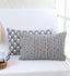 Glint Printed Grey Cotton Cushion Cover (Set of 2)