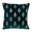 Palm Embroidered Decorative Blue Cushion Cover