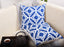 Diamond Cotton Blue Cushion Cover