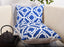 Diamond Cotton Blue Cushion Cover