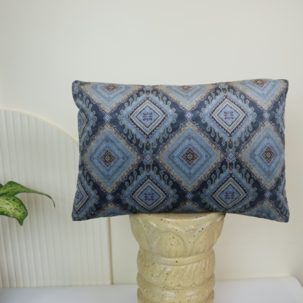 Diamond Design Blue Cushion Cover